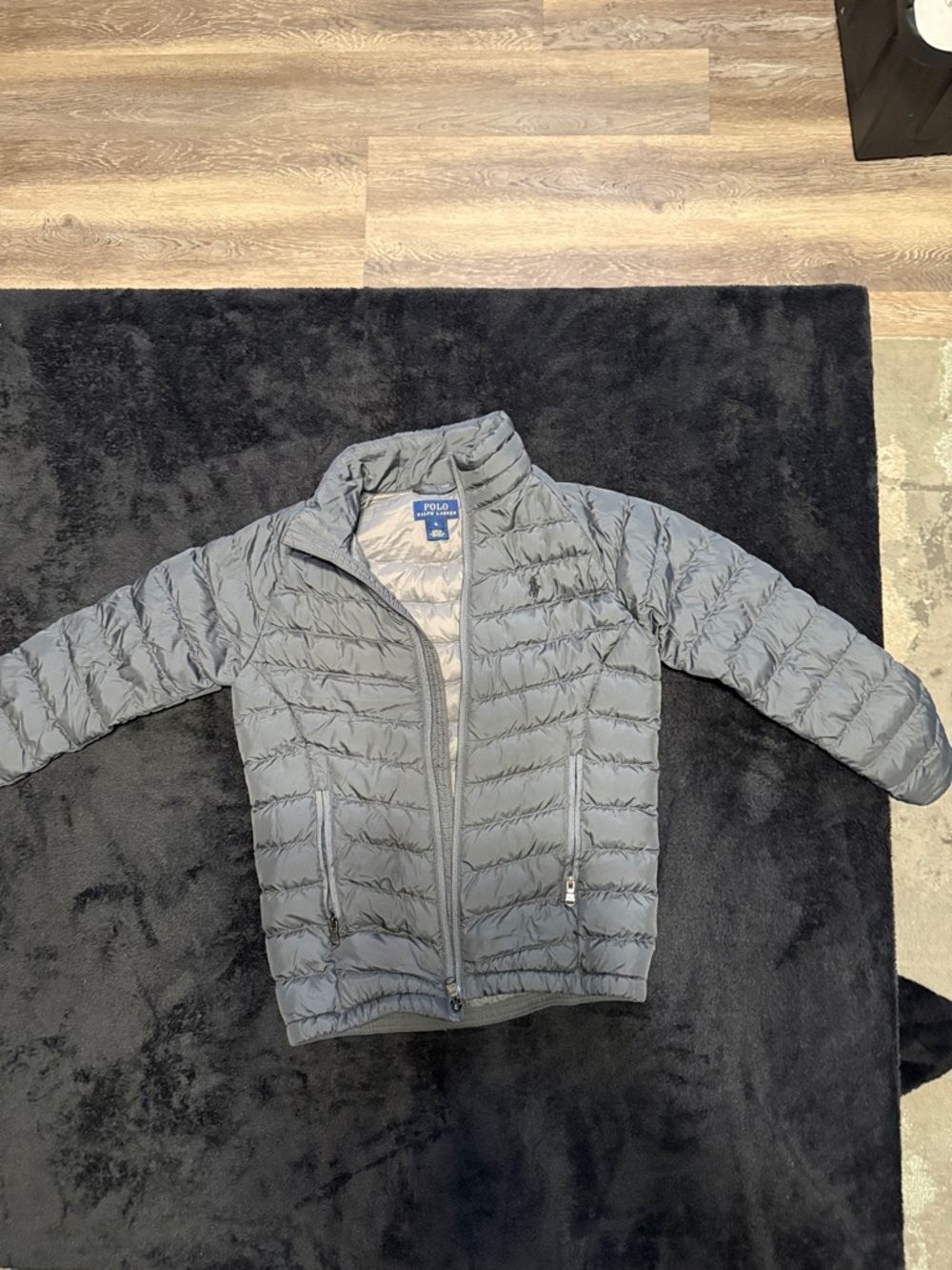 Polo by Ralph Lauren Boys' Light Gray Packable Puffer Jacket